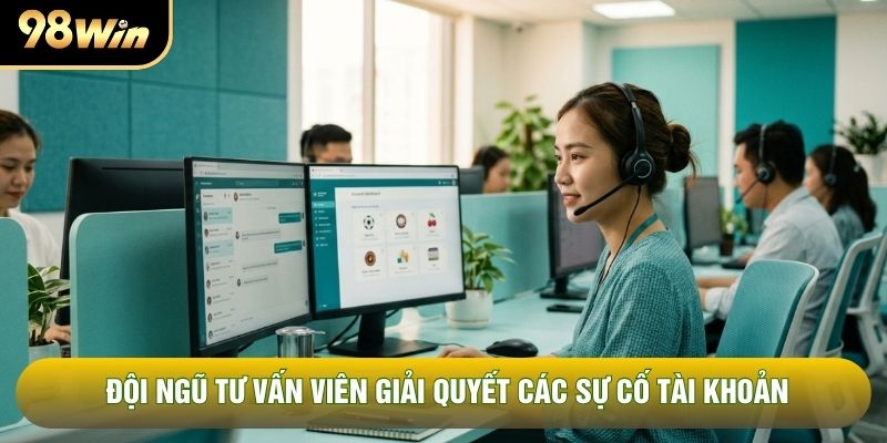 Đội ngũ tư vấn viên giải quyết các sự cố tài khoản Đội ngũ tư vấn viên giải quyết các sự cố tài khoản